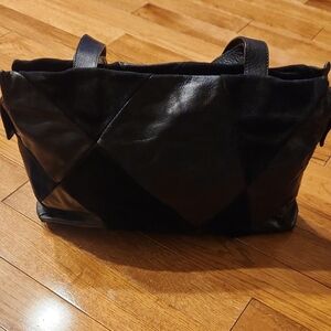 Capaccioli Genuine Leather Patchwork Tote Made in Italy
